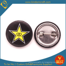 Benutzerdefinierte Metall Zinn Button Badge mit Stern Logo für Geschenk